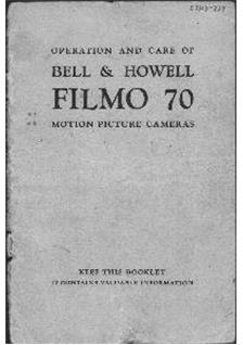 Bell and Howell Filmo 70 DB manual. Camera Instructions.